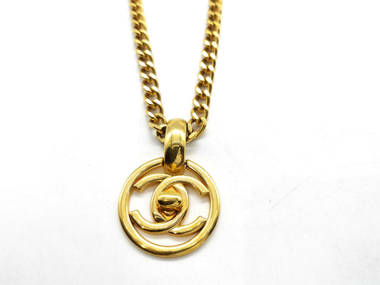 CHANEL 97 P Turn Lock Necklace Necklace