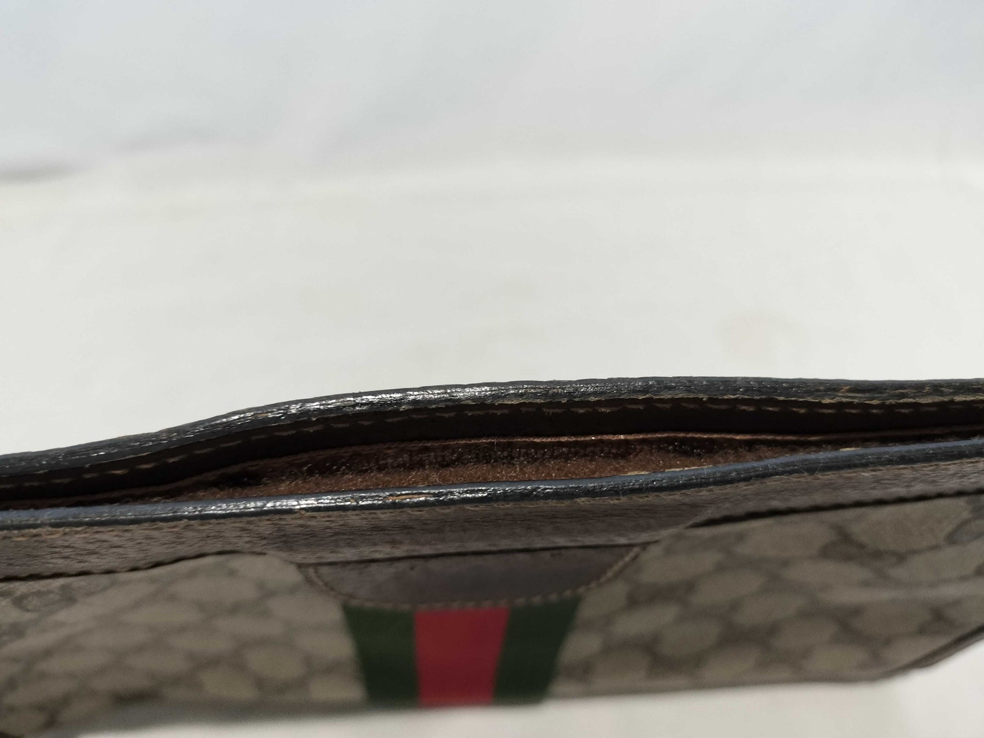 GUCCI GG PVC GG Pattern Sherry Line Clutch Bag