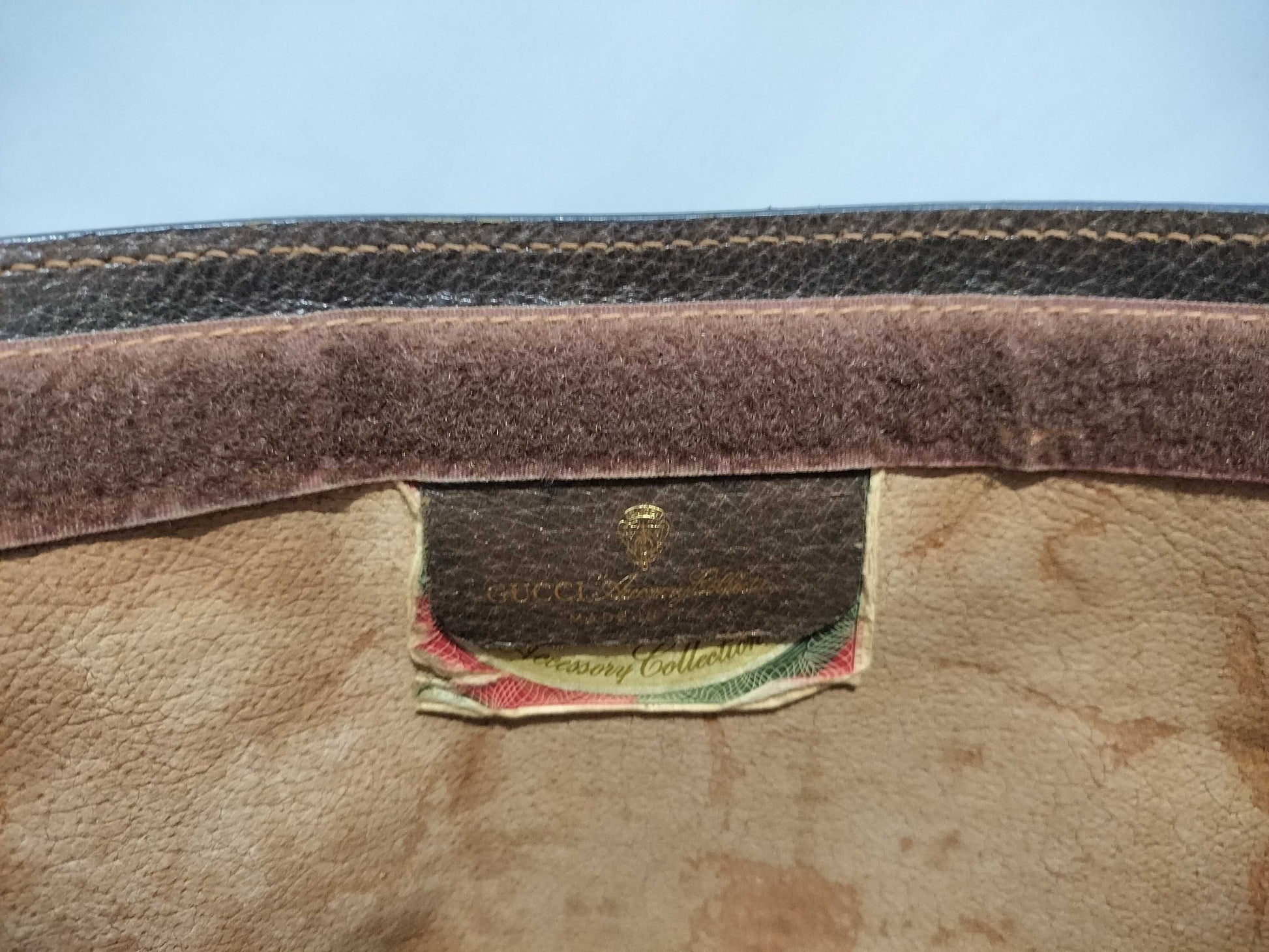 GUCCI GG PVC GG Pattern Sherry Line Clutch Bag