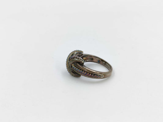 Tiffany & Co. SV925/K18 Signature Cross Ring 7.3g