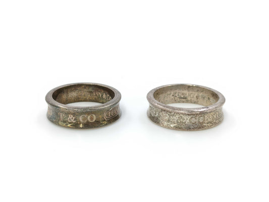 Tiffany & Co. SV925 2-Piece Ring Set 1987 Narrow Ring