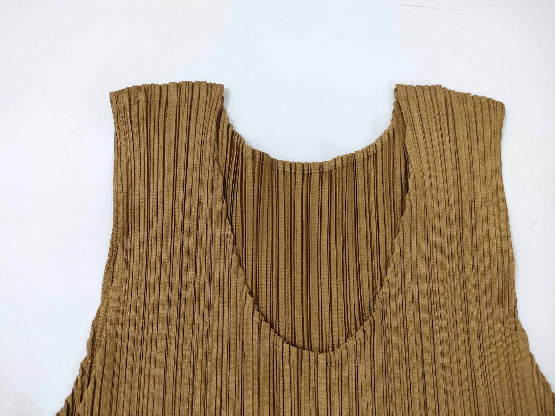 PLEATS PLEASE Brown Sleeveless Dress
