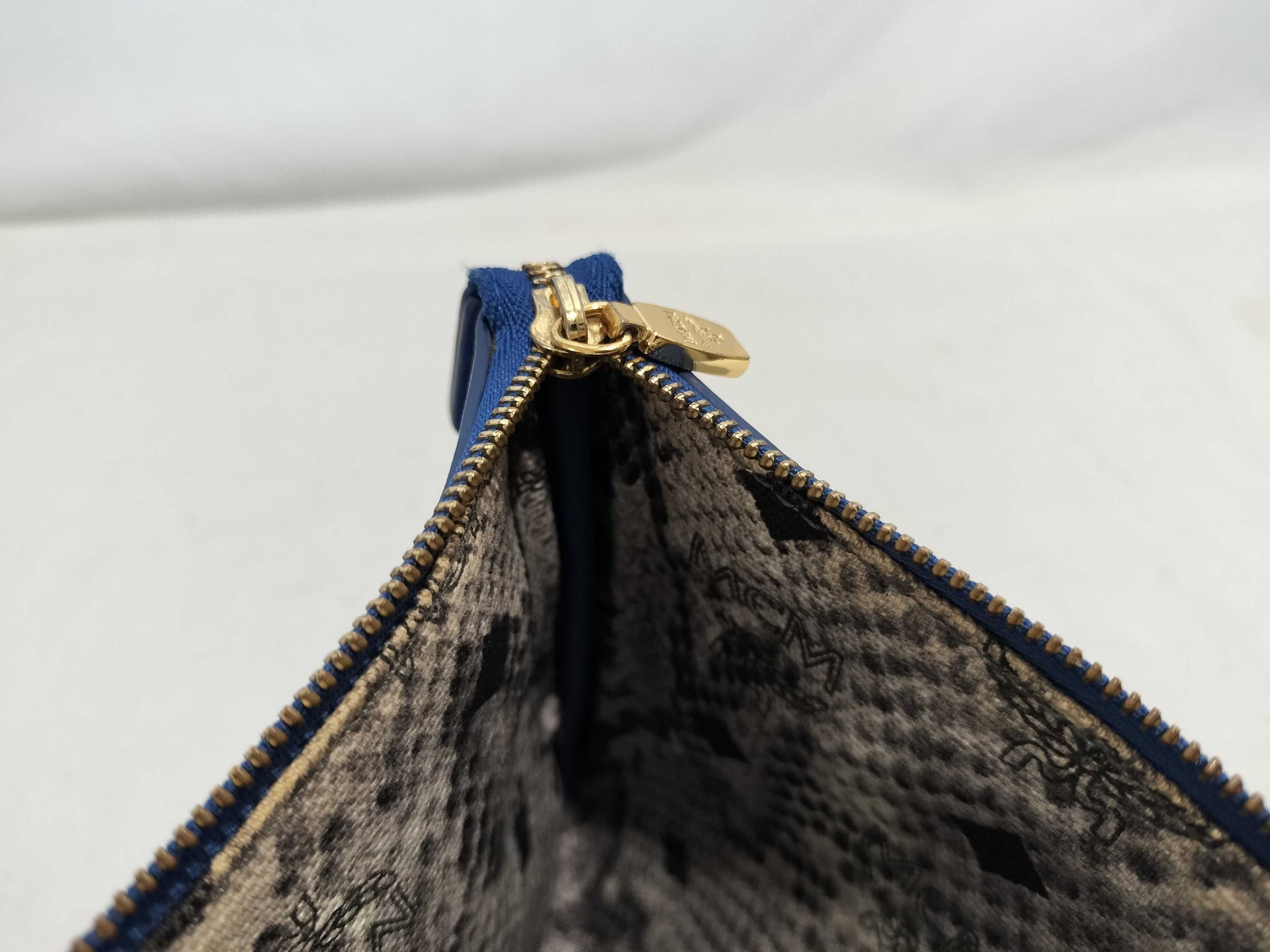 MCM MCM Accessory Pouch Leather Blue Pouch