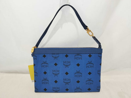 MCM MCM Accessory Pouch Leather Blue Pouch