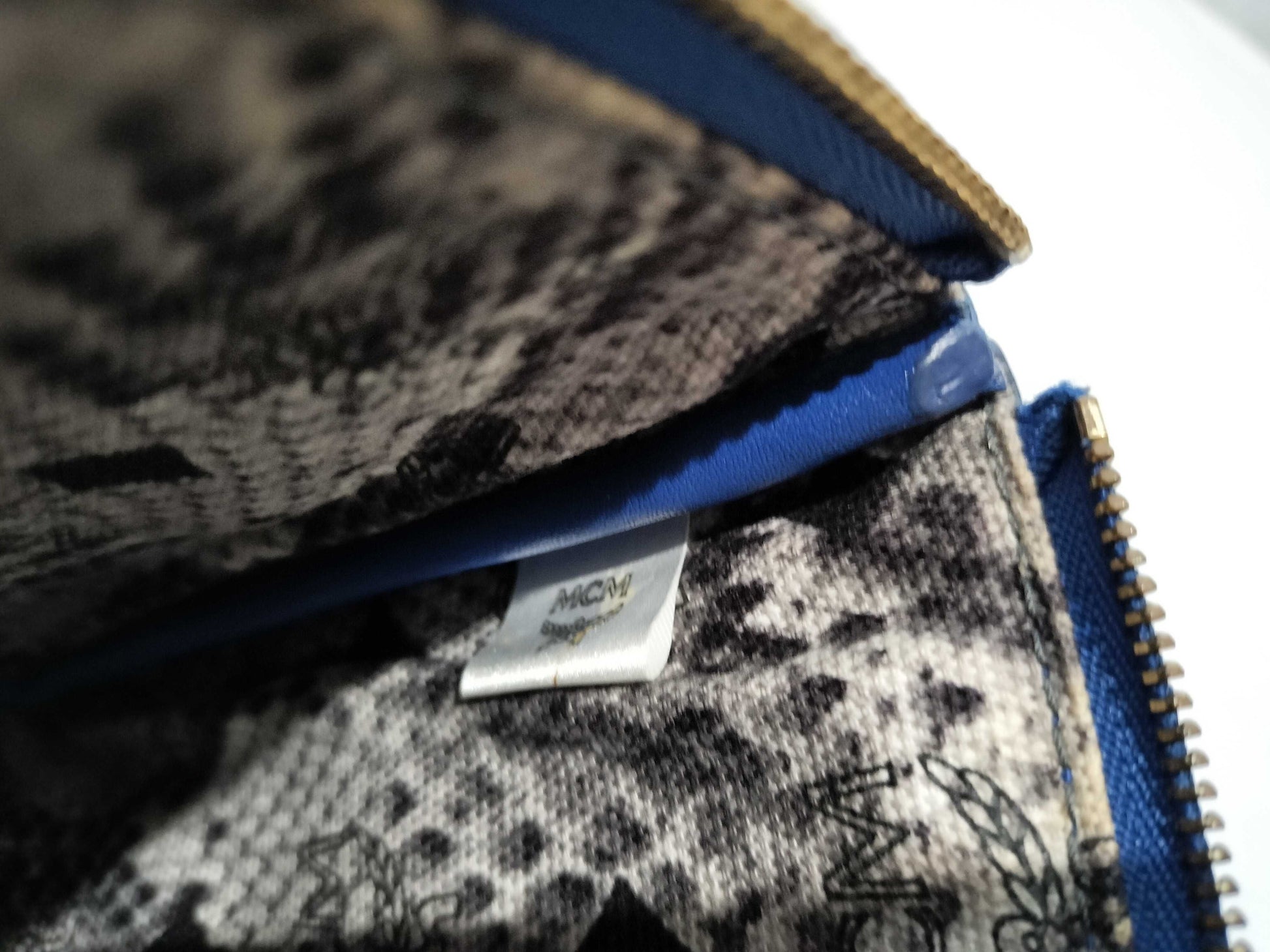 MCM MCM Accessory Pouch Leather Blue Pouch