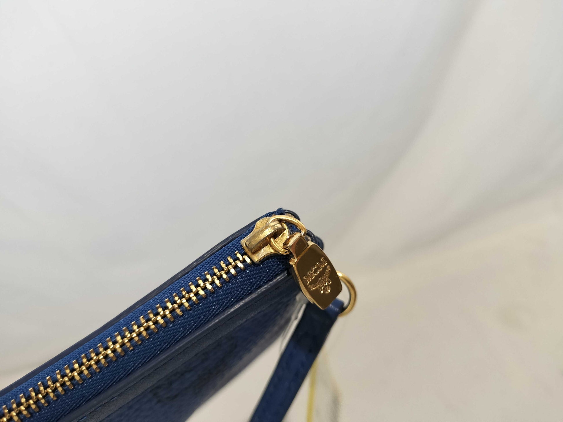 MCM MCM Accessory Pouch Leather Blue Pouch