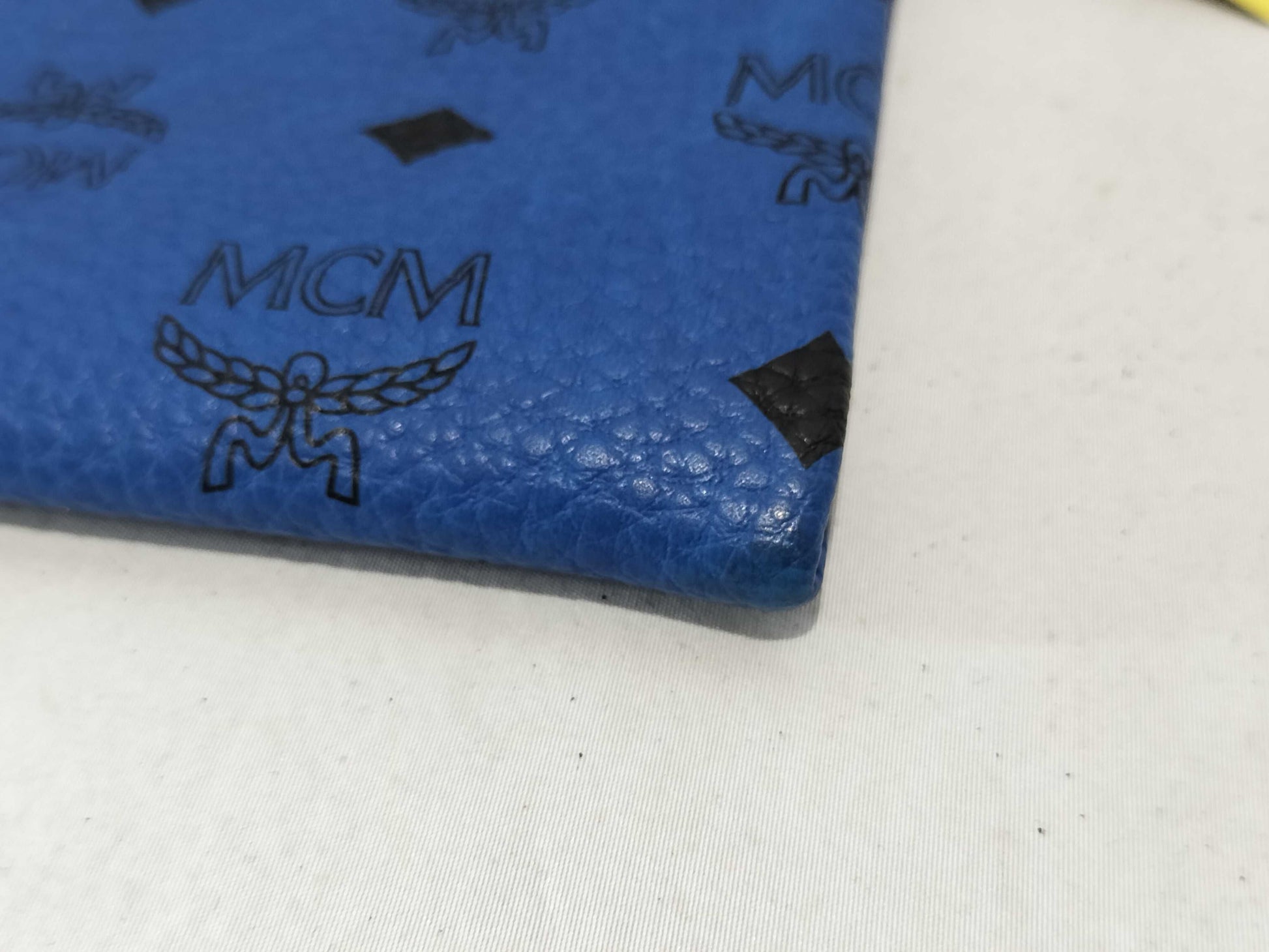 MCM MCM Accessory Pouch Leather Blue Pouch