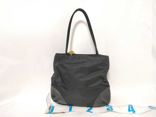 PRADA Nylon Triangle Logo Tote Bag