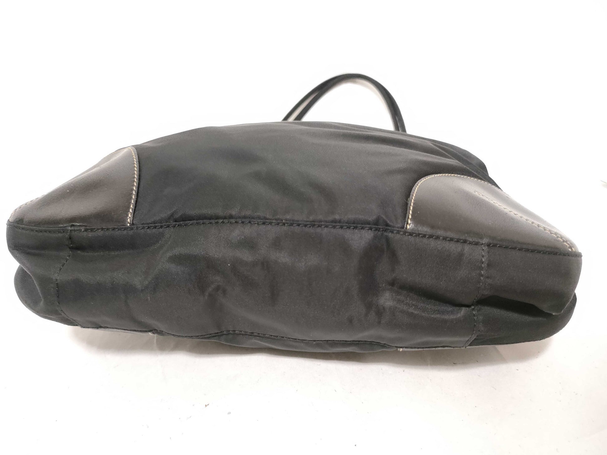 PRADA Nylon Triangle Logo Tote Bag