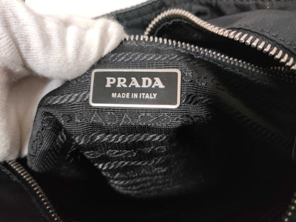 PRADA Nylon Triangle Logo Tote Bag