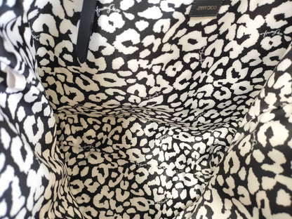 JIMMY CHOO Candice Nylon Leopard Print Tote Bag
