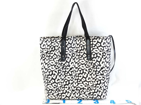 JIMMY CHOO Candice Nylon Leopard Print Tote Bag