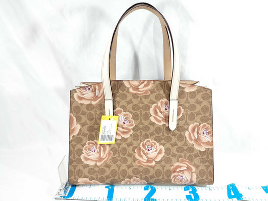 COACH Signature Floral Tote Bag Handbag