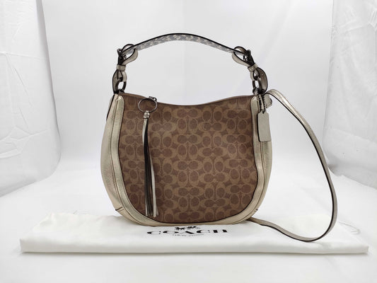 COACH Signature Sutton Signature Hobo Shoulder Bag 40616