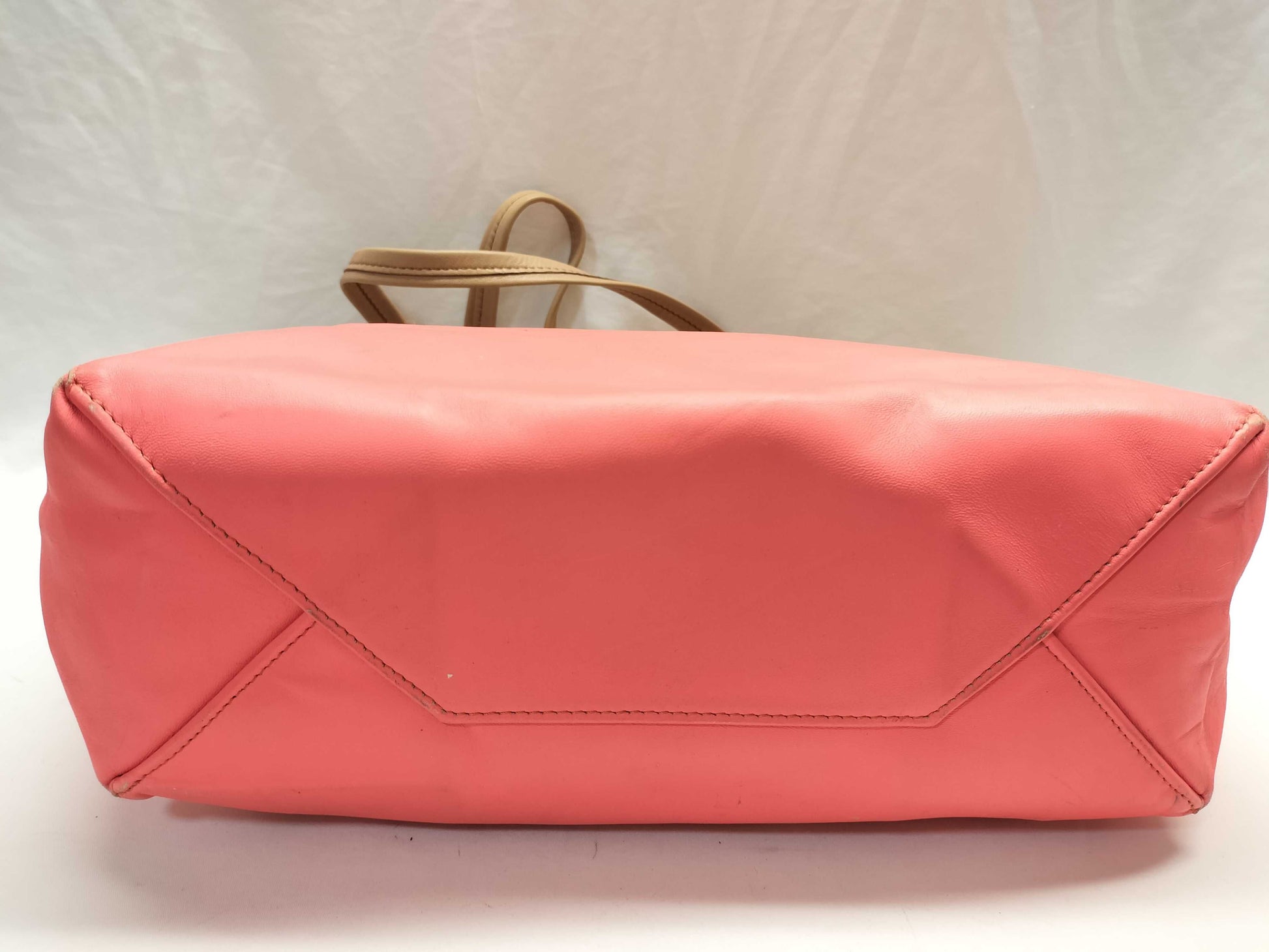CELINE Cabas Horizontal/Leather Tote Bag/Bicolor Tote Bag