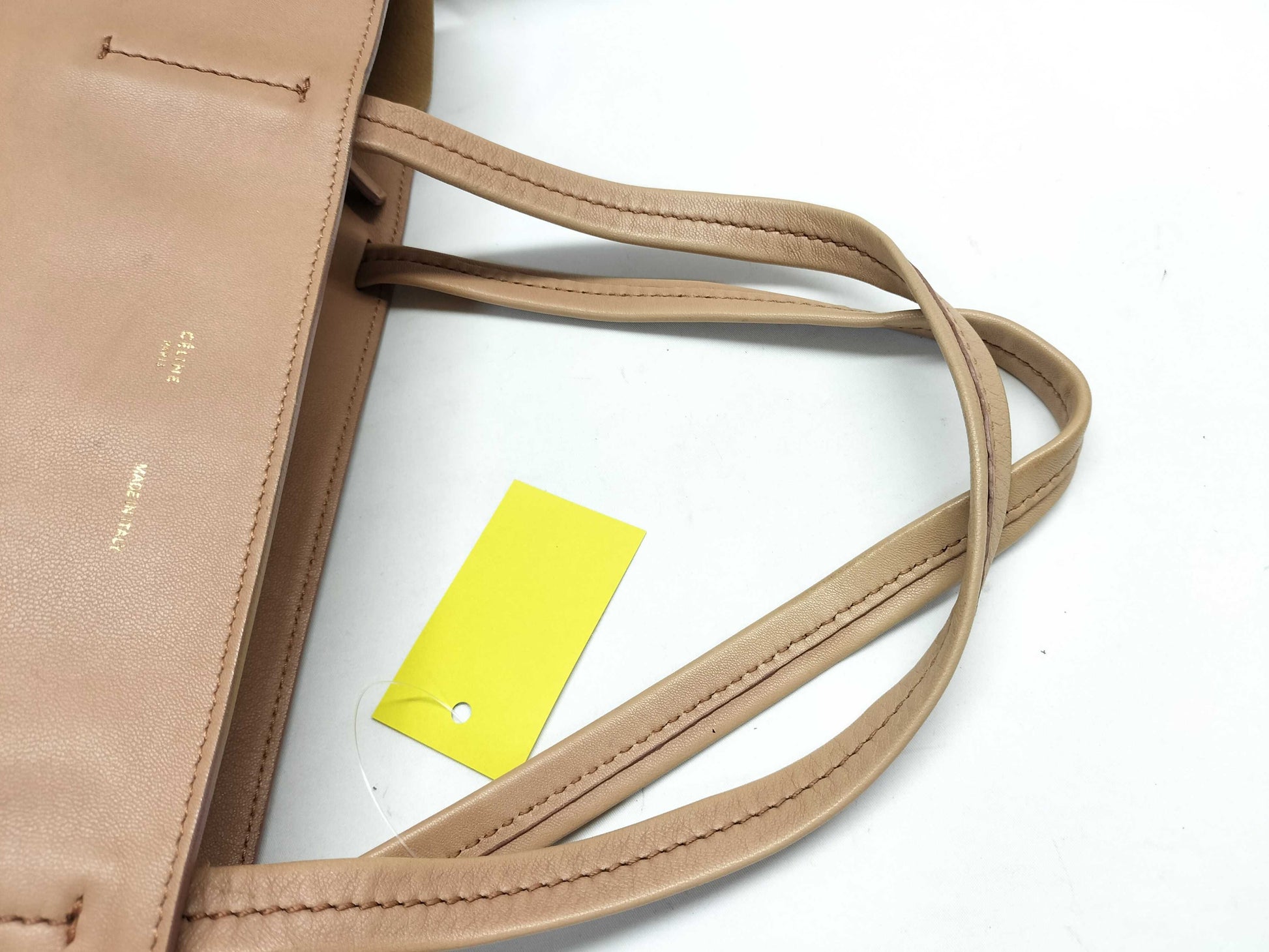 CELINE Cabas Horizontal/Leather Tote Bag/Bicolor Tote Bag