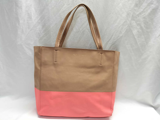 CELINE Cabas Horizontal/Leather Tote Bag/Bicolor Tote Bag