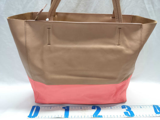 CELINE Cabas Horizontal/Leather Tote Bag/Bicolor Tote Bag