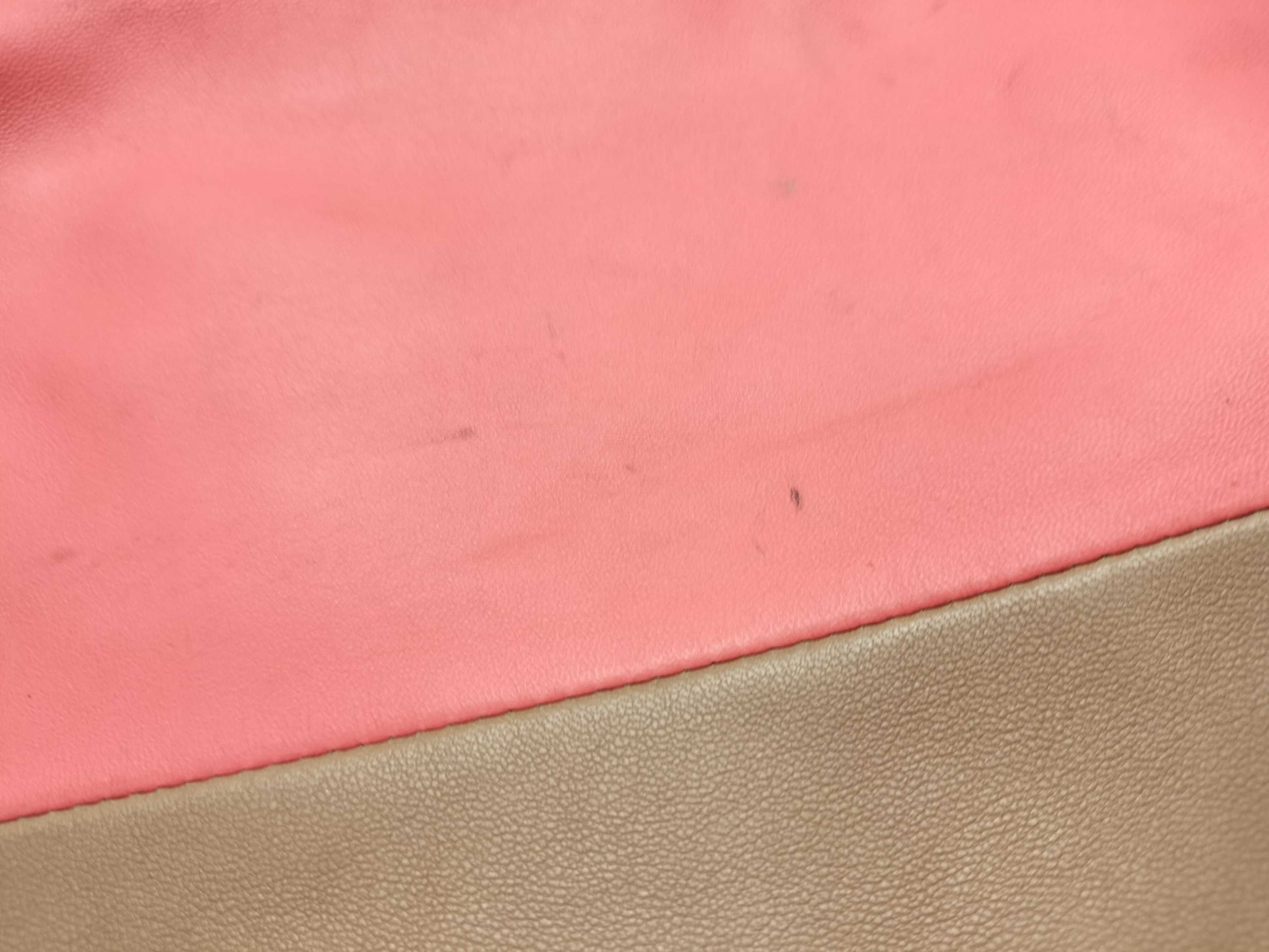 CELINE Cabas Horizontal/Leather Tote Bag/Bicolor Tote Bag