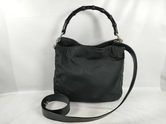 GUCCI Bamboo 2WAY Canvas 001 1638 Handbag