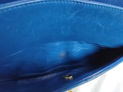 CHANEL Lambskin Double Flap Matelasse Shoulder Bag