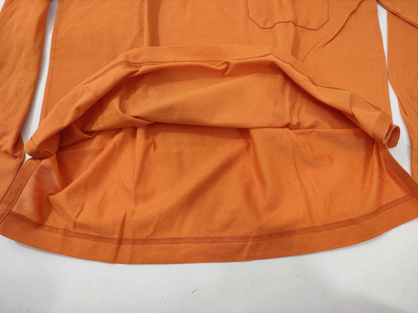 HERMES polo shirt orange tops