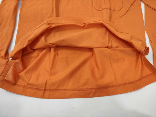 HERMES polo shirt orange tops