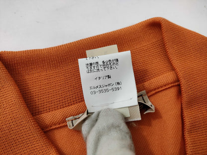 HERMES polo shirt orange tops