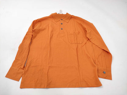 HERMES polo shirt orange tops
