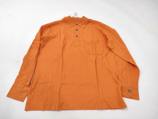 HERMES polo shirt orange tops