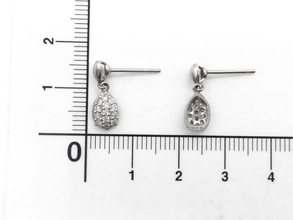 D 0.15ct/0.15ct Pt850 2.2g Earrings 