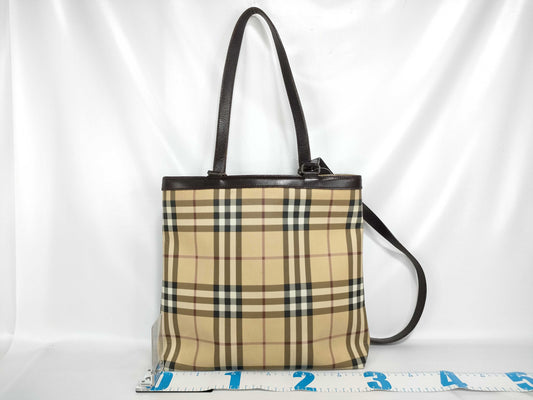 BURBERRY Nova Check Tote Bag