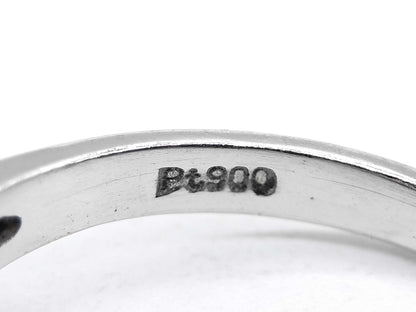Pearl, diameter approximately 11.2mm, diamond, Pt900, 8.3g, ring 