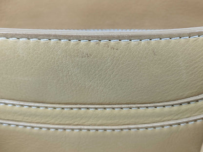 CELINE Leather Hand Beige Handbag
