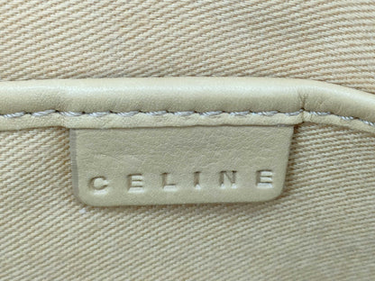 CELINE Leather Hand Beige Handbag