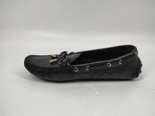 LOUIS VUITTON logo loafers leather shoes loafers
