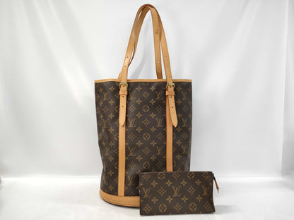 LOUIS VUITTON Monogram Bucket GM Tote Bag with Pouch