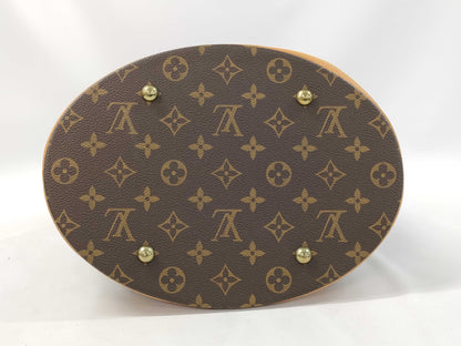LOUIS VUITTON Monogram Bucket GM Tote Bag with Pouch