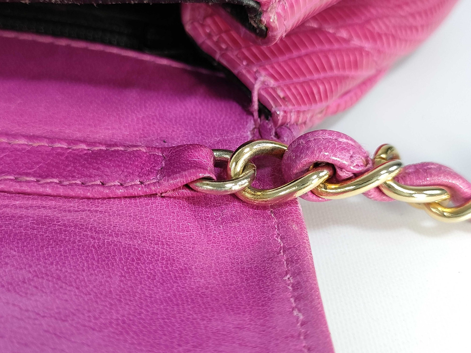 CHANEL Coco Mark No. 1 Lizard Chain Bag Shoulder Bag