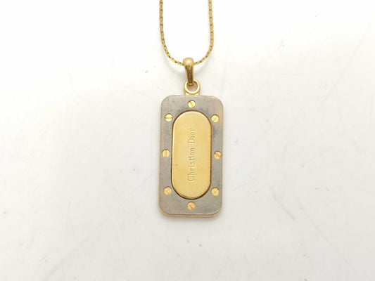 Dior GP Necklace Logo Plate Necklace