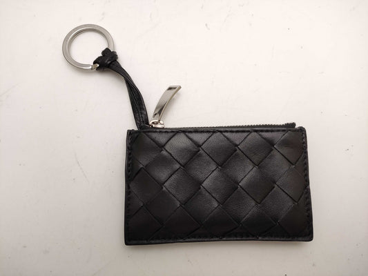 BOTTEGA VENETA Intrecciato/Key Case/Coin Case/Black/Box Coin Case