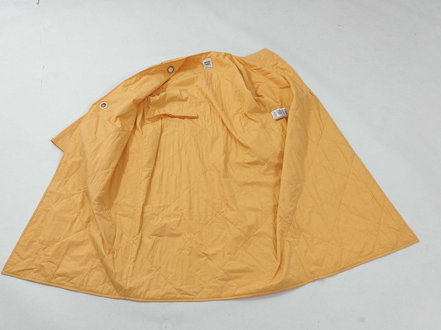 HERMES Wrap Coat with Eyelet Clasp, Cotton, 22SS Coat