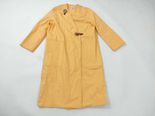 HERMES Wrap Coat with Eyelet Clasp, Cotton, 22SS Coat