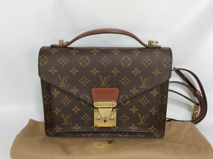 LOUIS VUITTON [Model Number] M51187 Monogram M51185 Monceau ST included, pocket interior is sticky, handbag