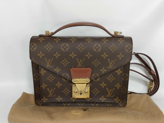 LOUIS VUITTON [Model Number] M51187 Monogram M51185 Monceau ST included, pocket interior is sticky, handbag