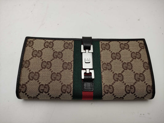GUCCI Jackie Shelley Long Wallet, Unused, Stored