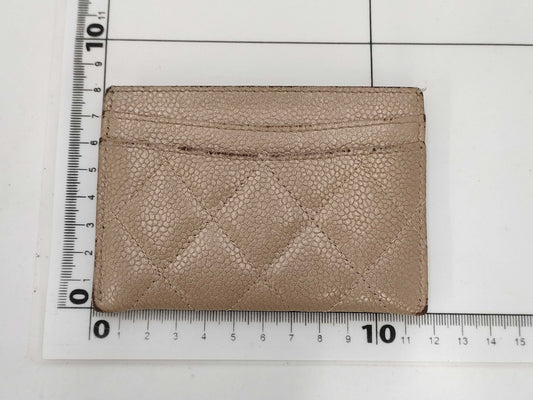 CHANEL Caviar Skin Card Case, Card Case, Pass Case, Business Card Case