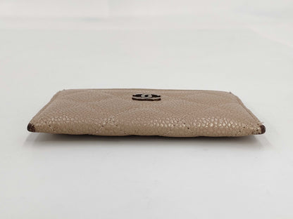 CHANEL Caviar Skin Card Case, Card Case, Pass Case, Business Card Case