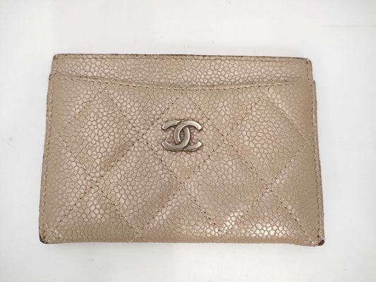 CHANEL Caviar Skin Card Case, Card Case, Pass Case, Business Card Case