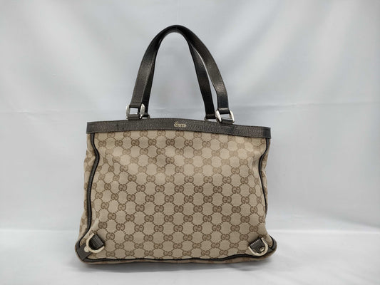 GUCCI GG Canvas GG Canvas x Leather Tote Bag 170004 Tote Bag